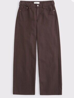 Abercrombie And Fitch Curve Love Low Rise Ultra Loose Jean Size 26 In Brown